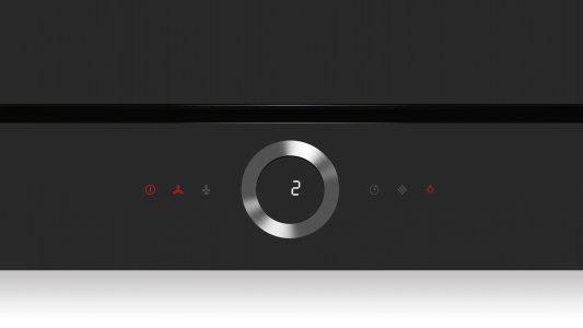 Serie | 8 Duvar Tipi Davlumbaz 90 cm Siyah Cam Yüzey